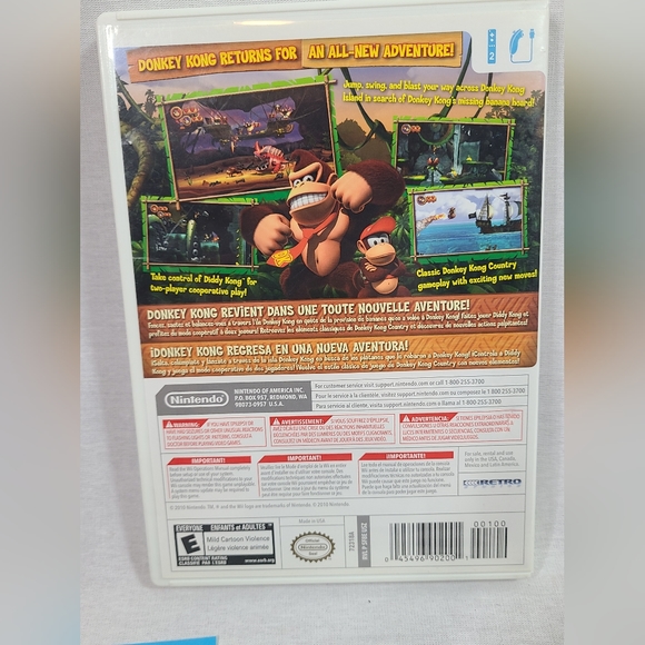 Donkey Kong country Returns Nintendo Wii video Game- Complete and working - Picture 2 of 2